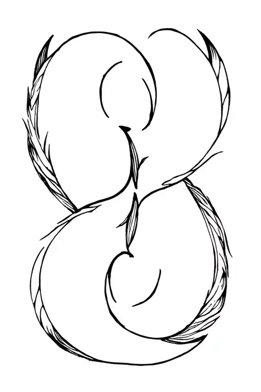 Two Foxes Forming A Ying Yang Symbol