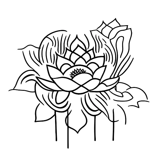 A Lotus Flower Blooming In A Tranquil Pond