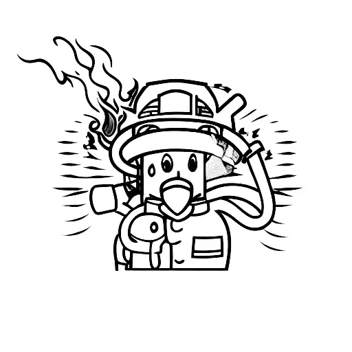 A Firefighter Heroically Saving Animals From A Burning Building