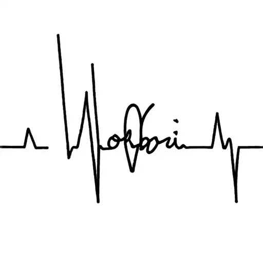 Heartbeat Line With The Name Bobbi Between It Make It Simple With No Background