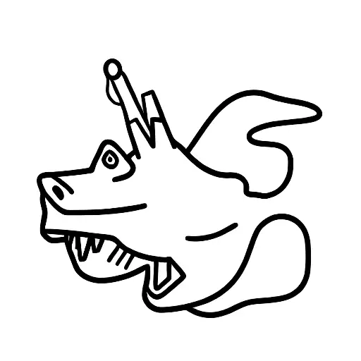 Minimalist Dinosaur Lines Small Just Outline