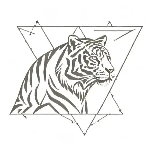 Tiger And Triangle Shape