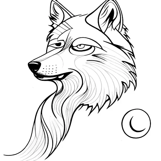 A Mind-blowing Minimalist Design Of A Wolf Howling At The Moon