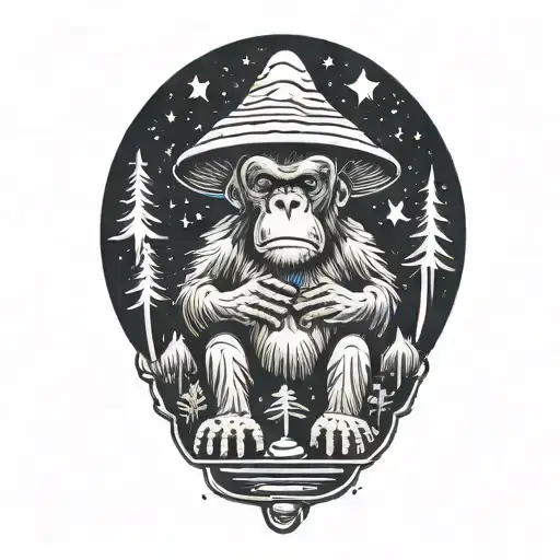 Mushroom Stoned Ape Skateboard Ufo