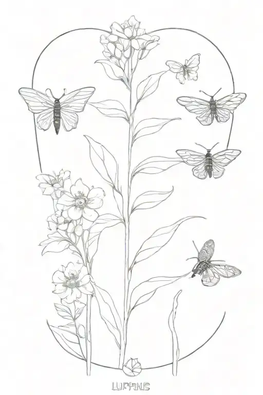 Lupinis Minimalist Tattoo With A Moth Symbolizes Rebirth