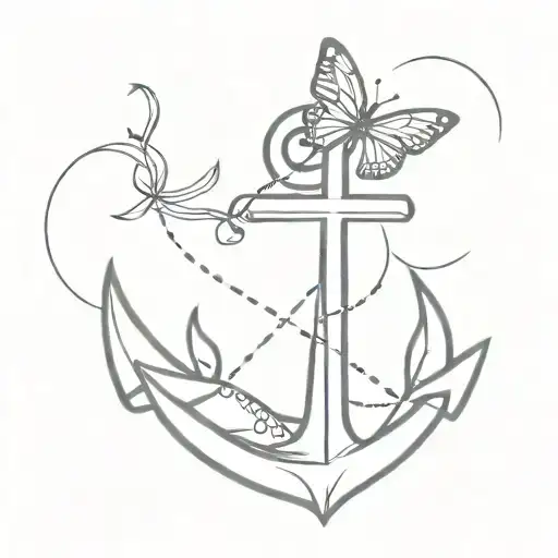 Anchor And Butterfly