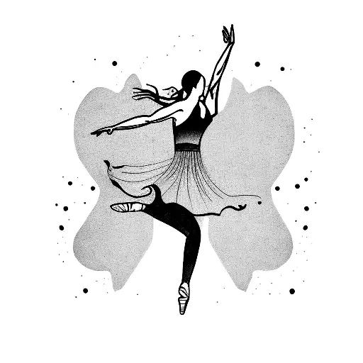 A Dancer Gracefully Moving With The Music