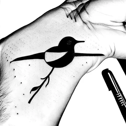 Man Keephis Hand Up And Bird Is Flying