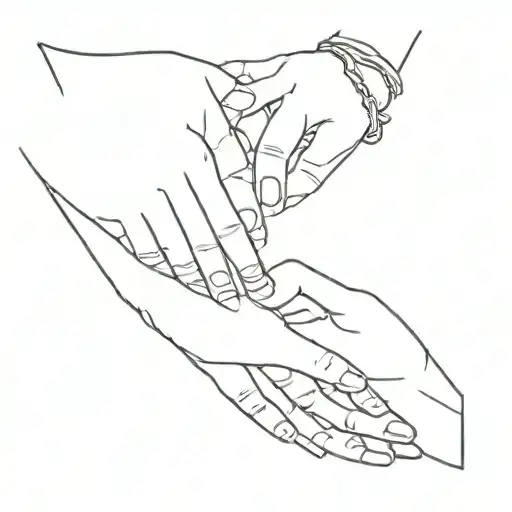 Small Tattoo Featuring Me And My Daughter Holding Hands