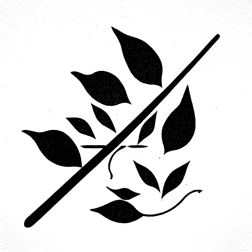 Katana With Sakura Leafs