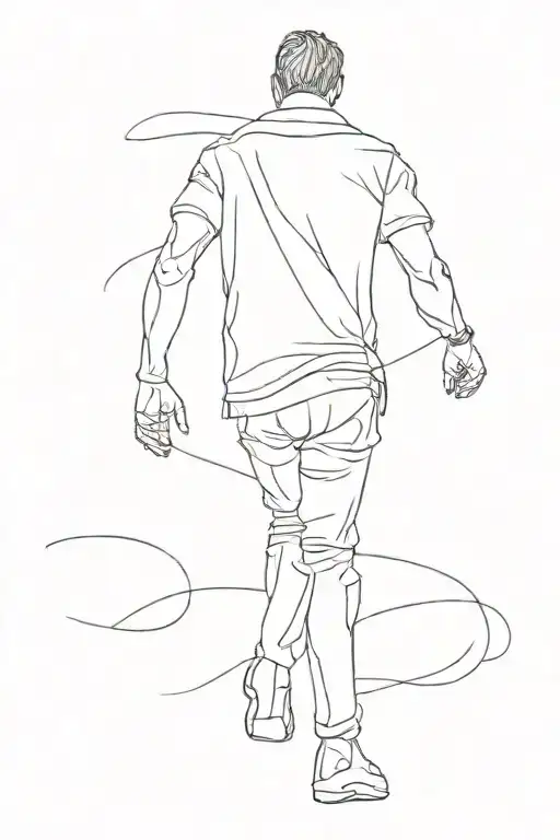 Solo Male Walking Away