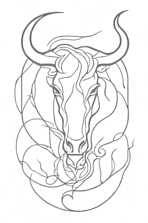Taurus Zodiac Sign Intertwined