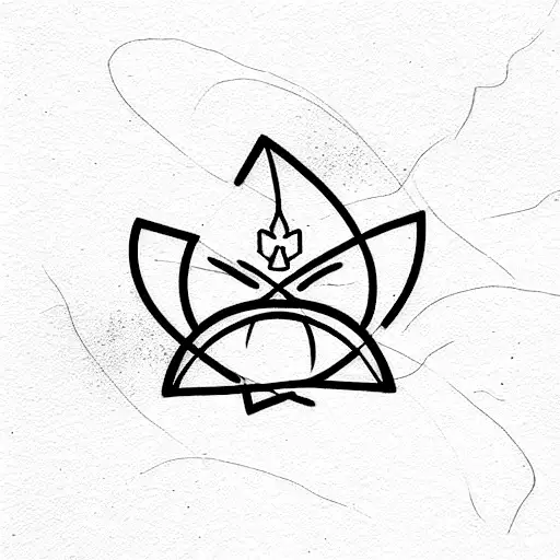 A Tattoo Combining An Atom And A Leaf