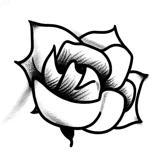 Small 2D Gothic Style Flower