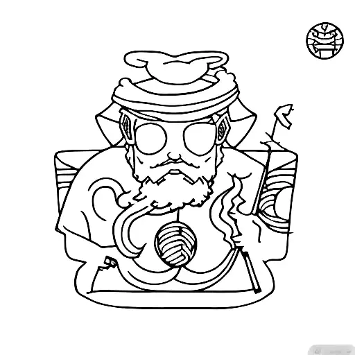 Tarot Card Hermit Which Is Small And Without Card Border Anime Style