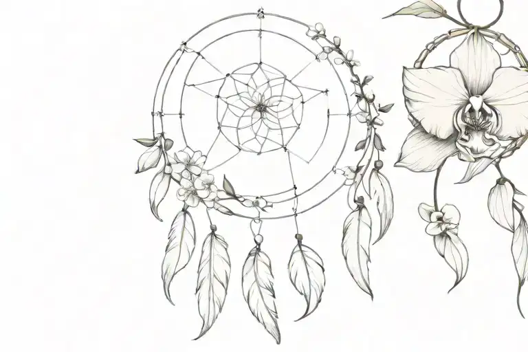 Dream Catcher And Orchid Vine Wrapping