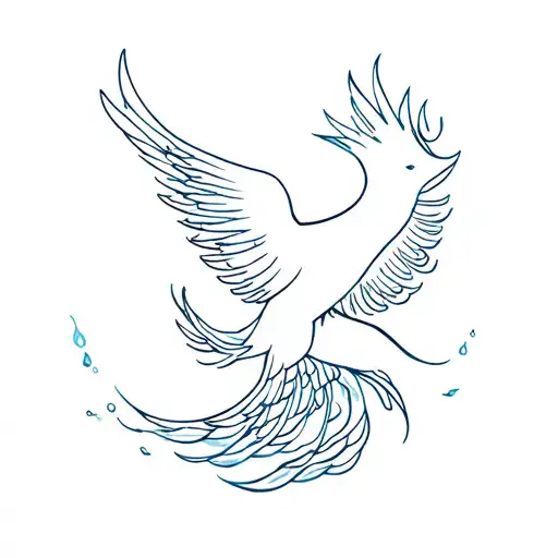 Water And Phoenix Bird