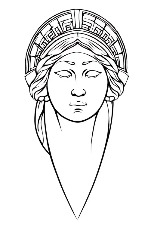 Athena Greek Mythology Head