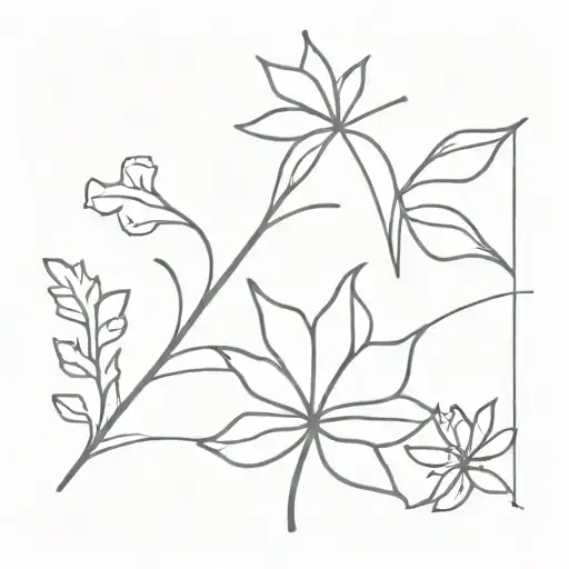 Maple Leaf And Daisy Flower