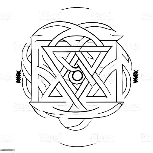 A Minimalist Design Of A Person Practicing Krav Maga With The Star Of David In The Background