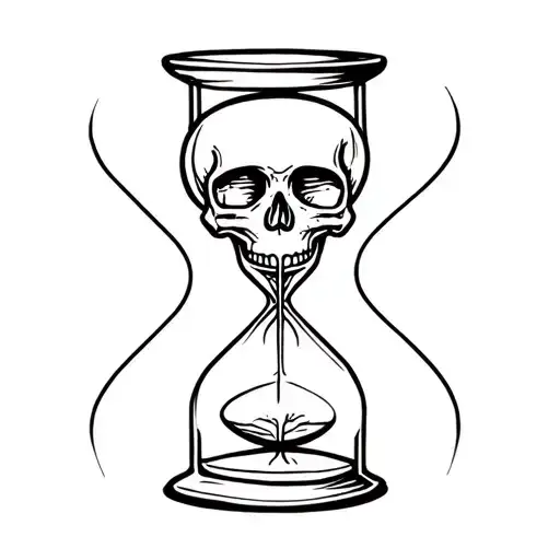 Hourglass And Skull