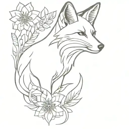 Fox Face Spiritualizm Flowers Blooming