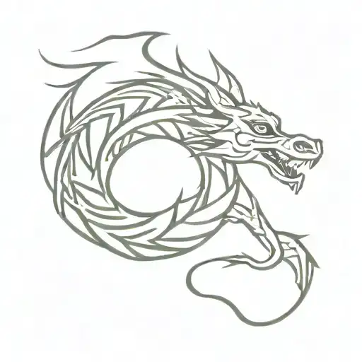Tribal Nordic Dragon