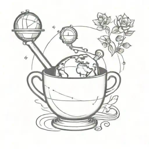 Globe And Measuring Cup Surrounded