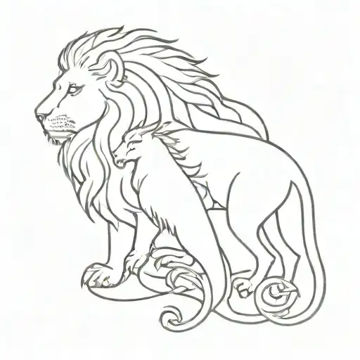 Lion And Phoenix