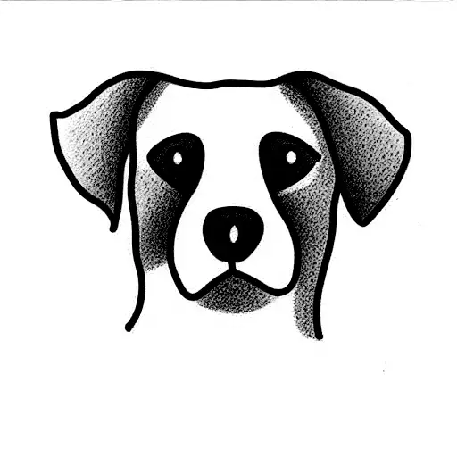 Single Line Drawing Of A Dog