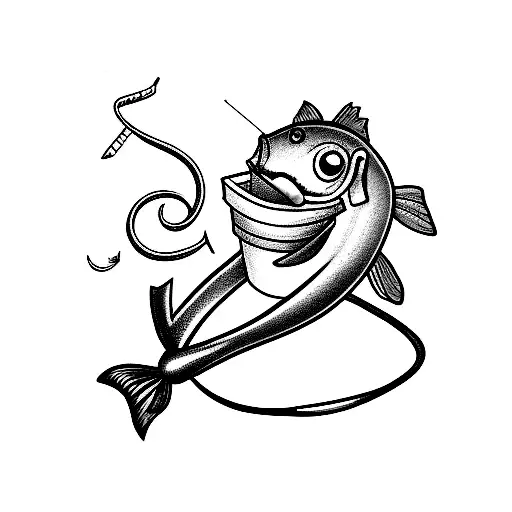 A Fishing Hook With A Bookworm As Bait