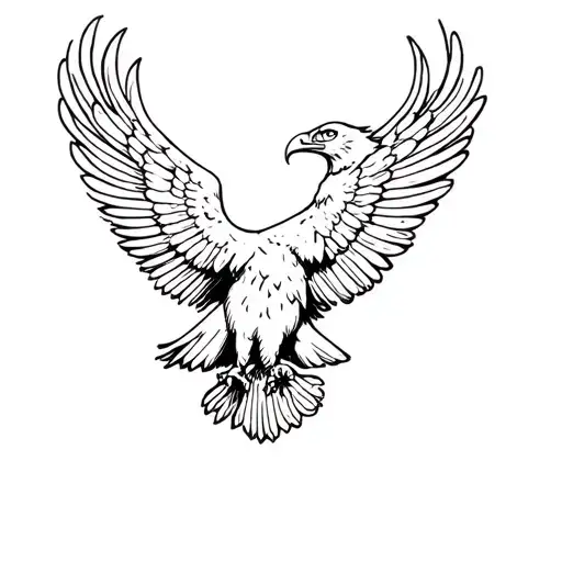 An Eagle On Top Of A Black Background