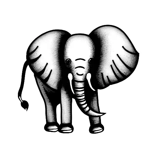Elephant With Pheony