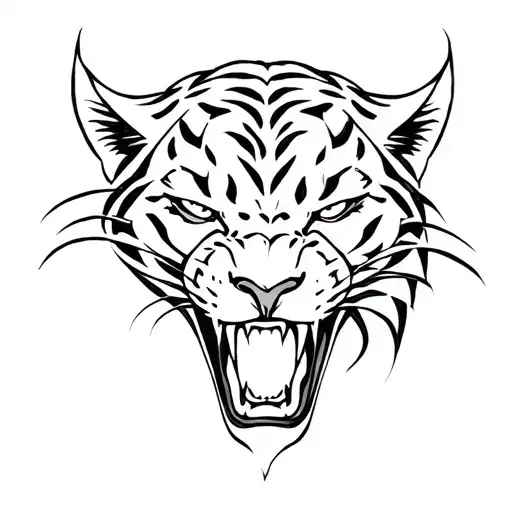 Black Panther Snarling Gothic