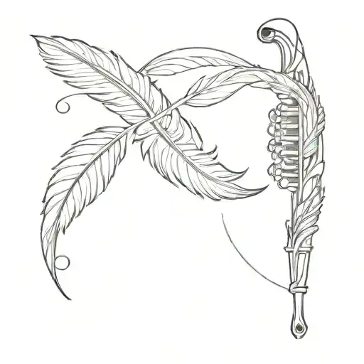 Flute With Feather At End