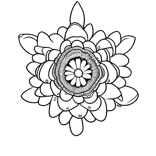 Creating A Minimalist Tattoo Of A Guitar Daisy Flowers