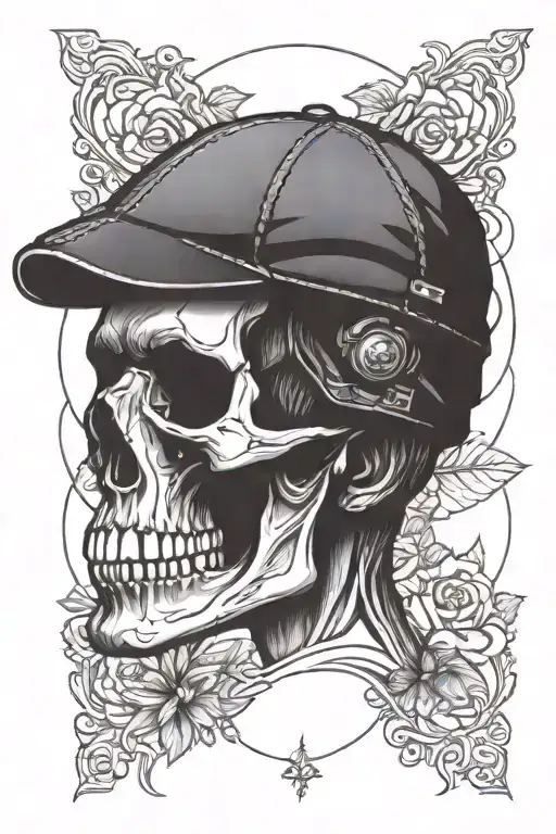 Skull Wearing A Scally Cap