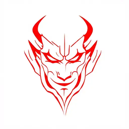 Oni Mask Red Line