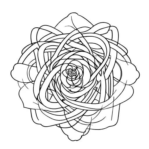 A Bouquet Of Different Flowers Intertwined With Strands Of Dna