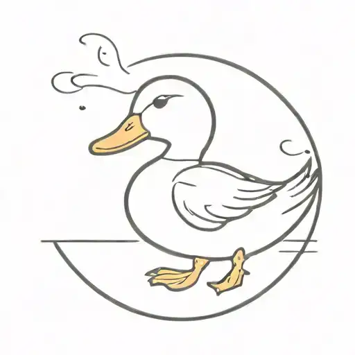 Small Duck With The Word