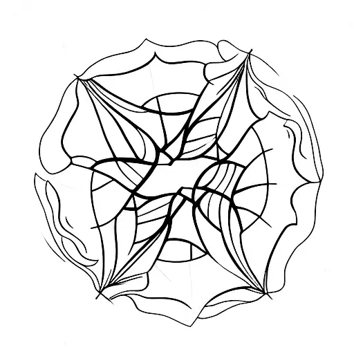 A Minimalist Tattoo Of A Beach Umbrella With Musical Symbols As Its Pattern