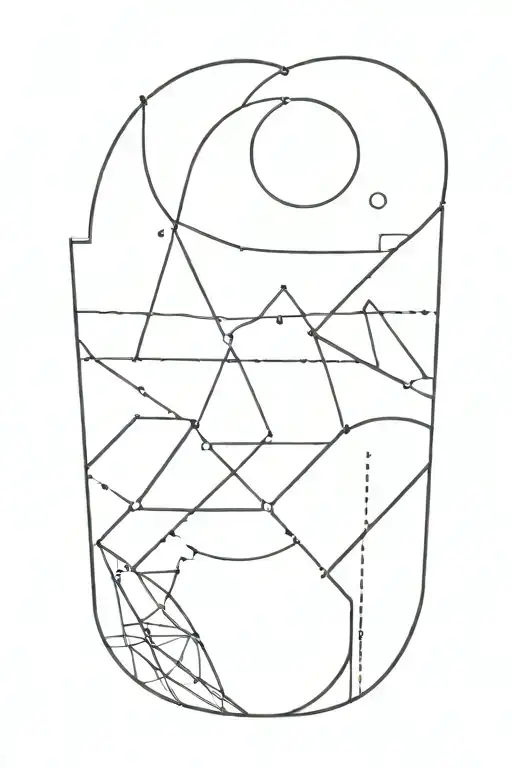 Simple Geometric Line Art