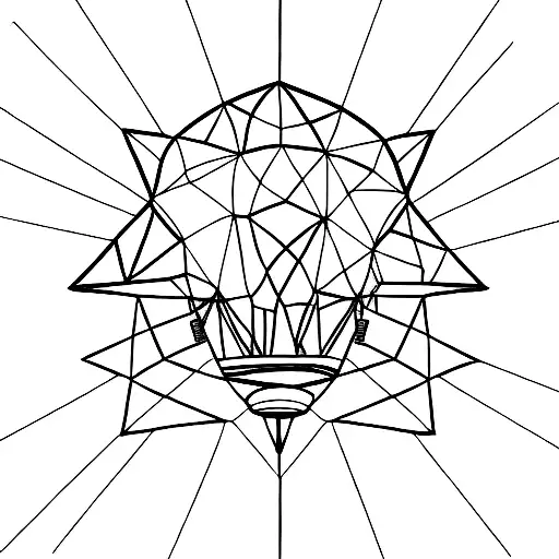 Geometric Abstract Hot Air Balloon