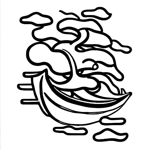 Kraken Wrapped Around A Ship