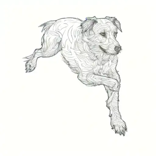 A Black And White Dog