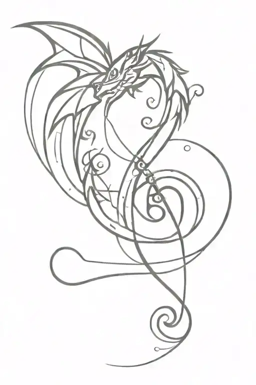Dragon And Treble Clef Merging