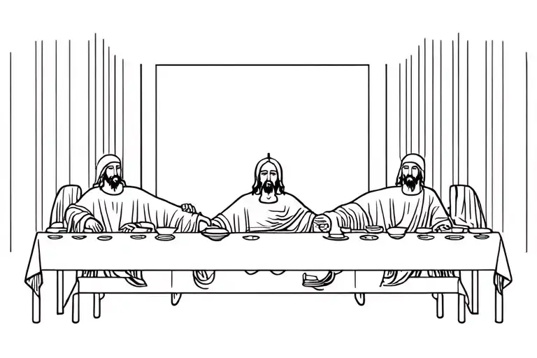 Last Supper Fine Line Concept