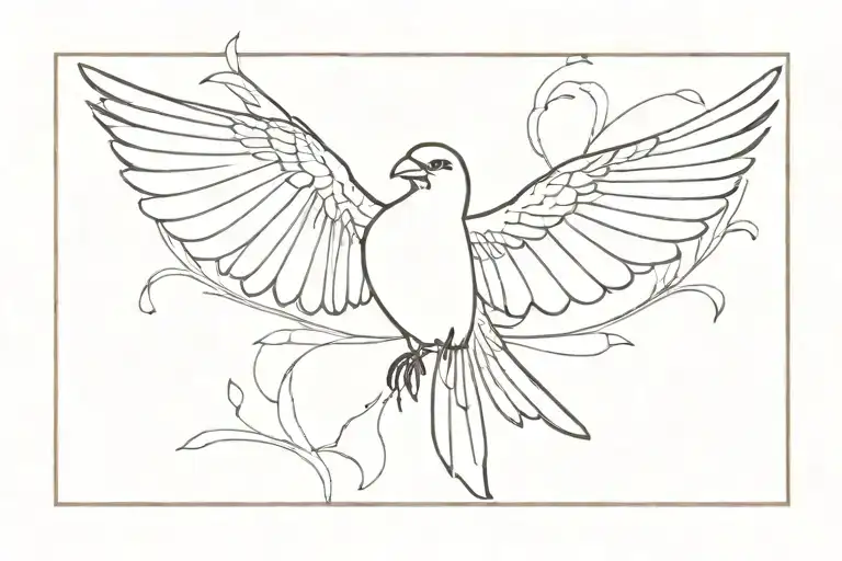 Red Bird Flying Chest