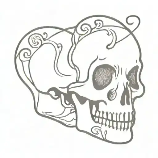 Skull And Hearts Come