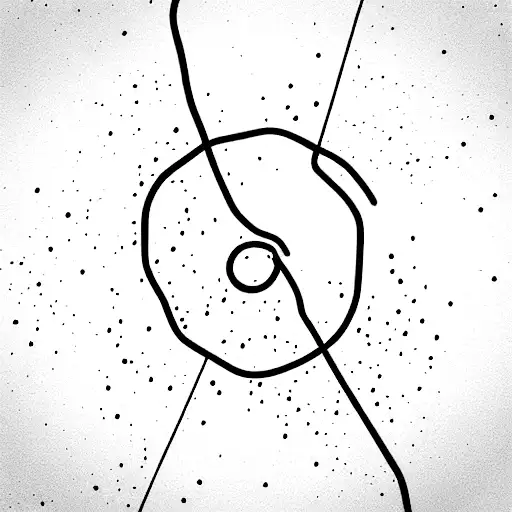 Think Concave Disconnected Abstract With Droplets And Rounded Edges